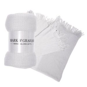 Mark & Graham dove gray throw 50x60